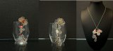 金魚のイヤーカフ（またはペンダント）レッド/グリーン