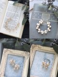 鎖編みのシャインシリーズ〜サーモンピンク・ネックレス／ブレス／ピアス／リング