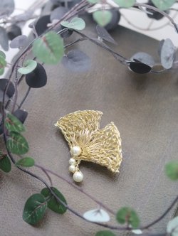 画像1: ginkgo leafのブローチ